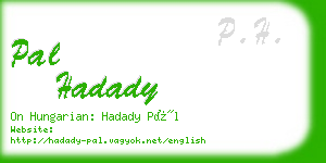 pal hadady business card